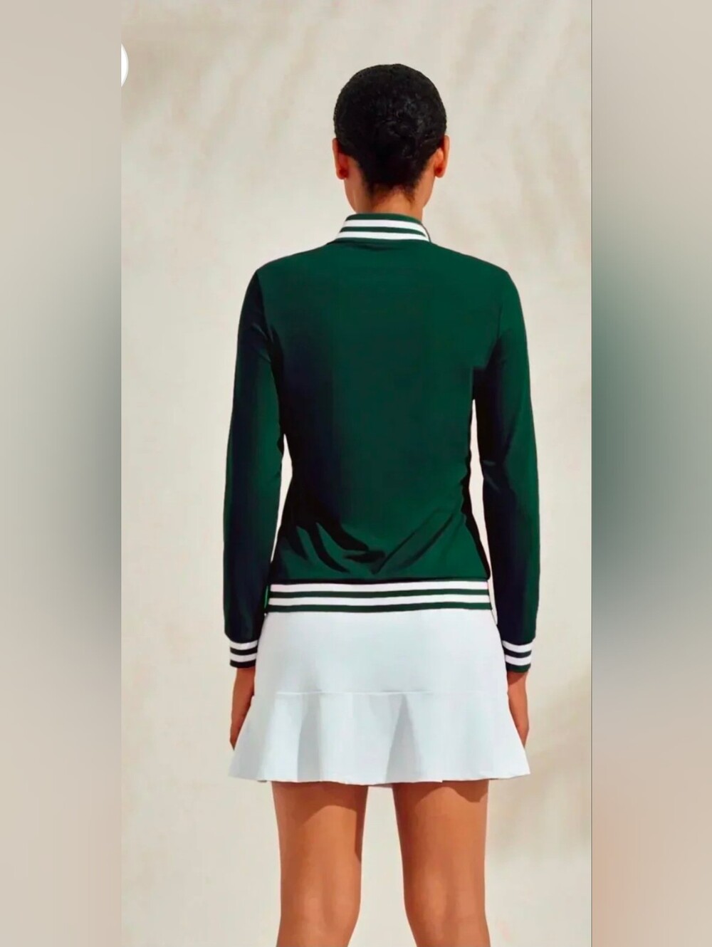 ACEGOLFS Navycore Long Sleeve Golf Shirt Quarterzip UPF50+ Green Small New - Picture 2 of 15